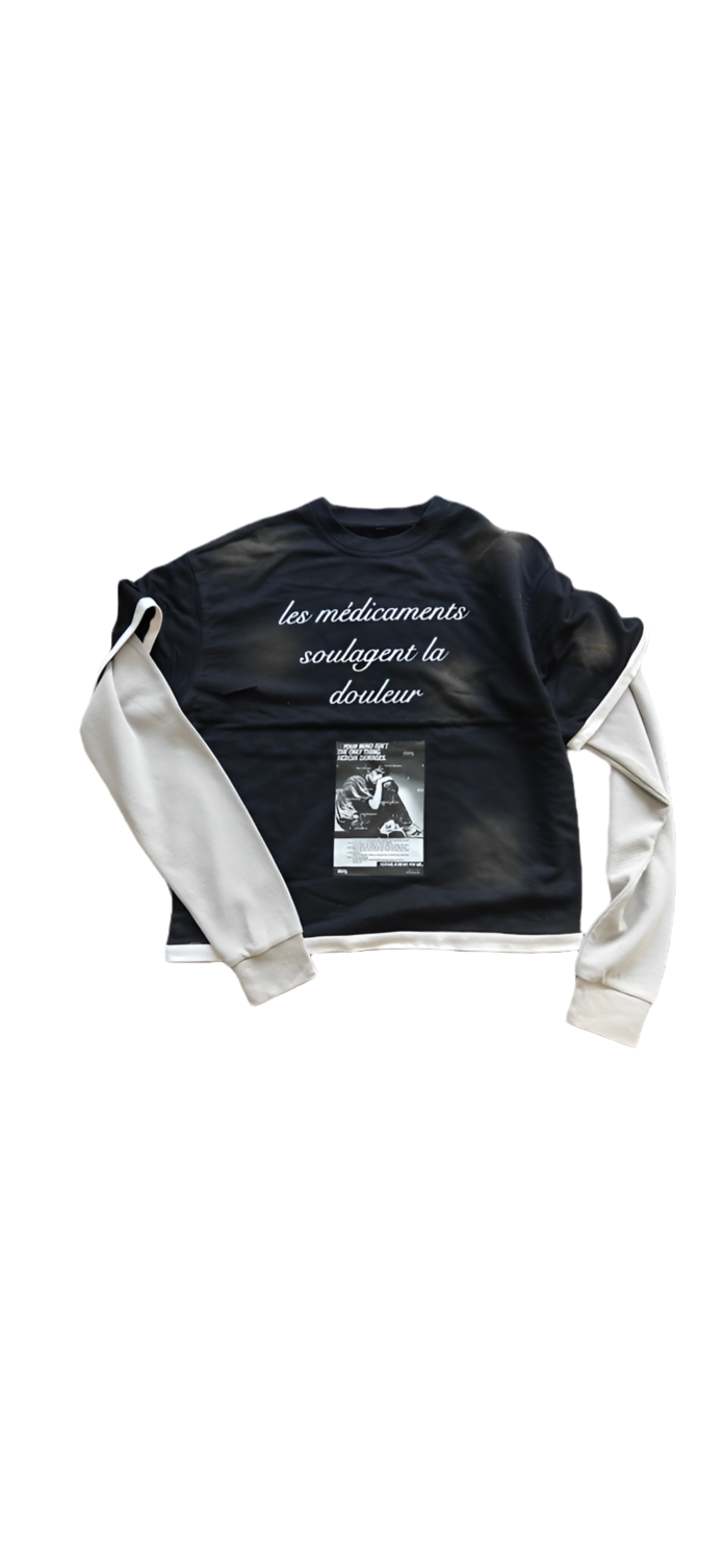 riche drogué(e) Distressed Thermal Tee